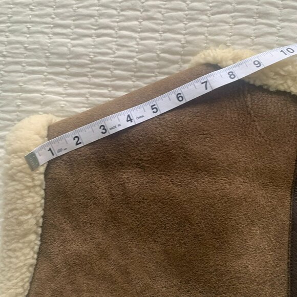 J. Peterman Company Jacket Men’s Size XL Vintage Brown 100% Lamb Leather Vest - Picture 8 of 14